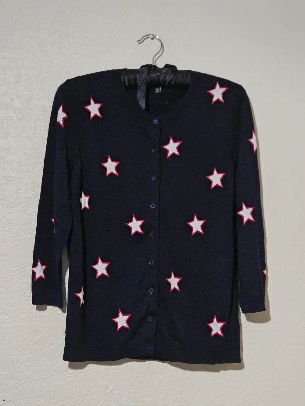 NWOT Talbots Stars Navy Cardigan Petite  Medium